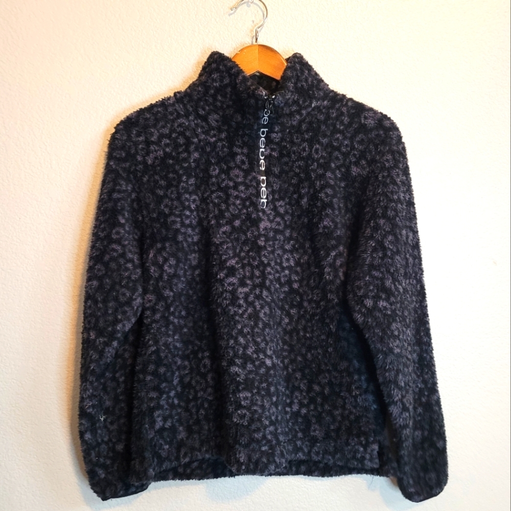 Bebe teddy half zip